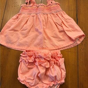 Janie and Jack Peach Diaper Cover Set
